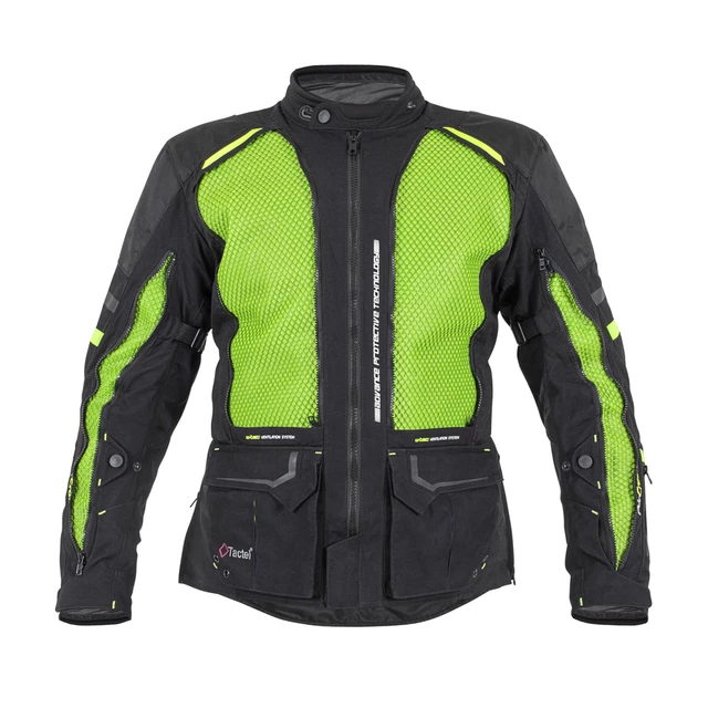 Мъжко мото яке W-TEC Aircross - черно-златисто