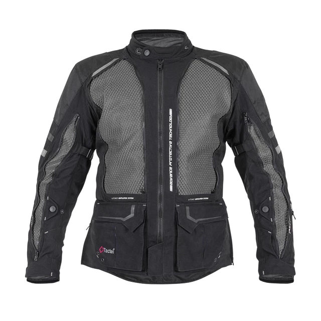 Мъжко мото яке W-TEC Aircross - черно-златисто