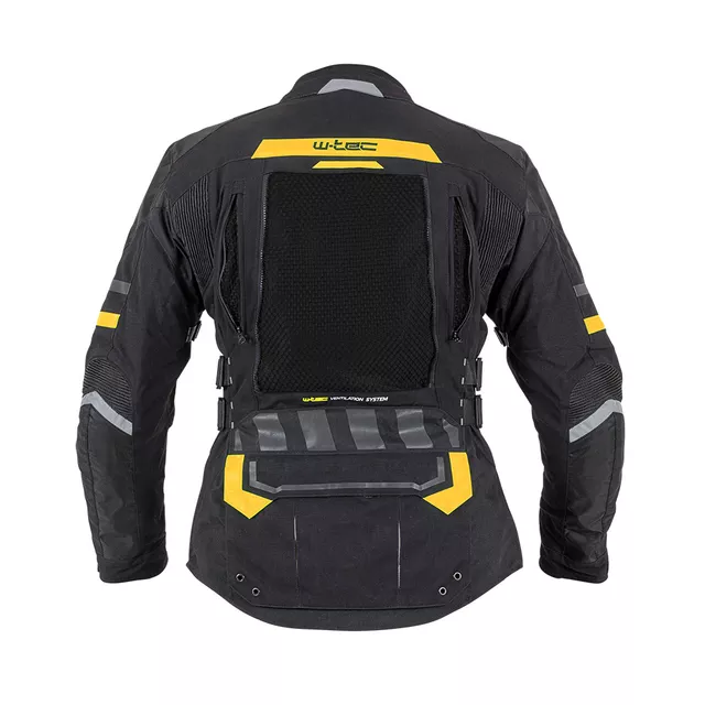 Мъжко мото яке W-TEC Aircross - черно-златисто