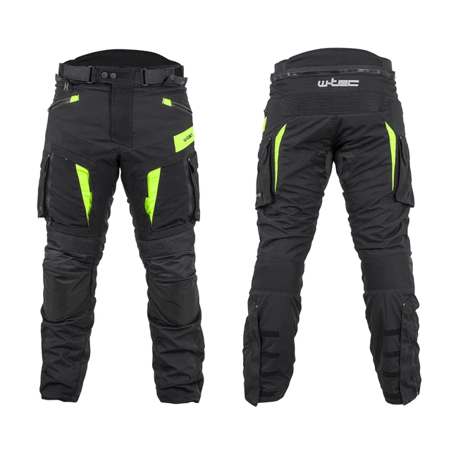 Мото панталони W-TEC Aircross - черно-жълто - черно-жълто
