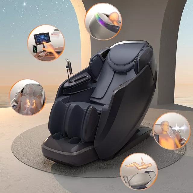 4D масажен стол inSPORTline Balsadena - бежов - черен