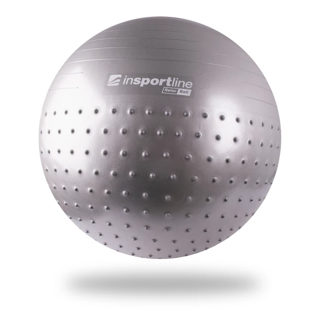 Гимнастическа топка inSPORTline Relax Ball 75 cm - сиво - сиво