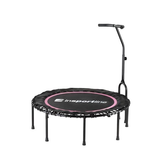 Трамплин без пружини с дръжка inSPORTline Cordy 114 cm - розов