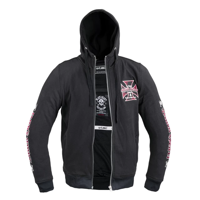 Мъжки мото суитшърт W-TEC Black Heart Vintage Iron - черен
