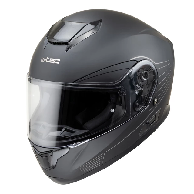 Мото каска W-TEC Yorkroad Solid - White Grey Glossy