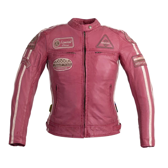 Дамско кожено мото яке W-TEC Sheawen Lady Pink - розов - розов