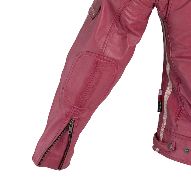 Дамско кожено мото яке W-TEC Sheawen Lady Pink - розов