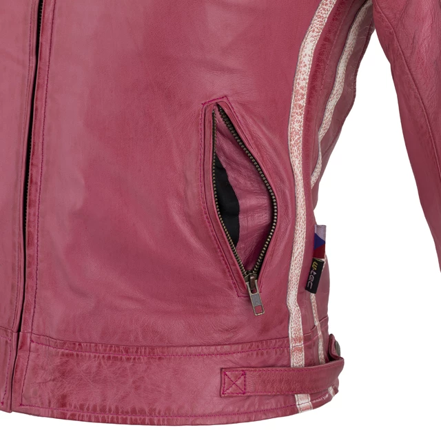 Дамско кожено мото яке W-TEC Sheawen Lady Pink - розов