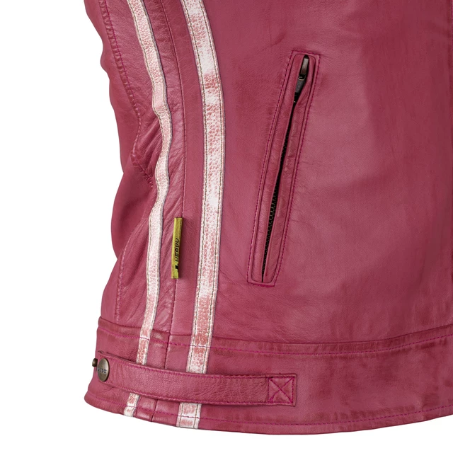 Дамско кожено мото яке W-TEC Sheawen Lady Pink - розов