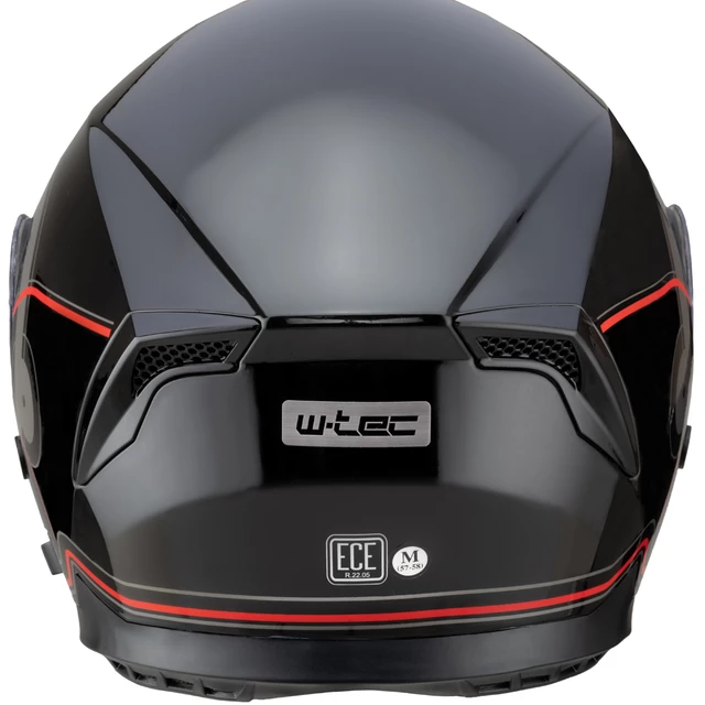 Мото каска W-TEC Yorkroad Fusion - Black Grey Red Glossy