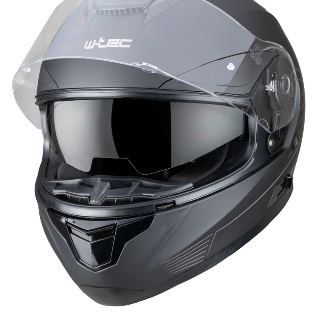 Мото каска W-TEC Yorkroad Solid - White Grey Glossy