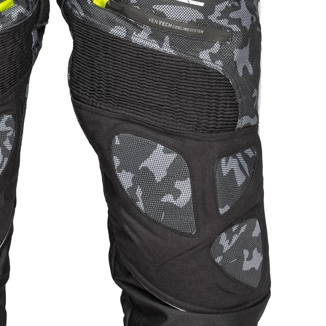Мъжки летен мото панталон W-TEC Toregate - Black-Grey Digi-Camo