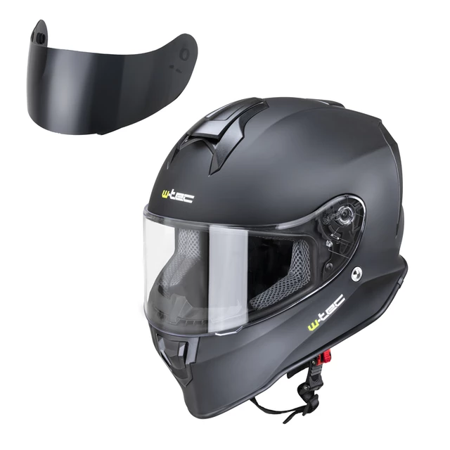 Мото каска W-TEC Integra Solid - матово черно
