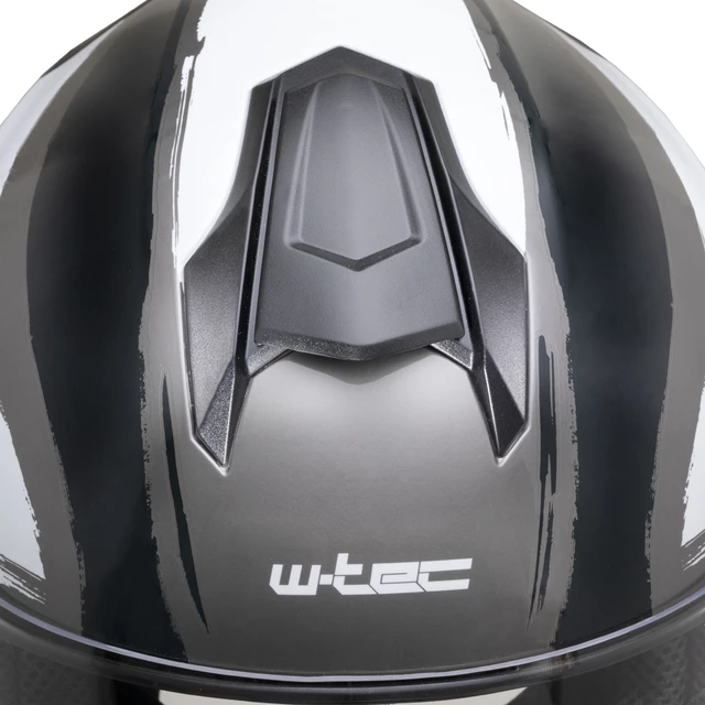 Мото каска W-TEC Integra Graphic - черно-бяло