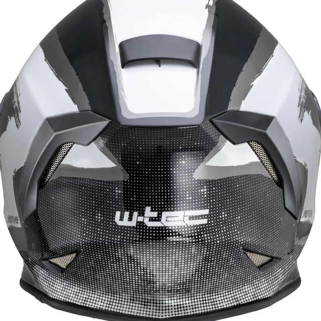 Мото каска W-TEC Integra Graphic - черно-бяло