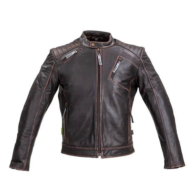 Мъжко кожено мото яке W-TEC Embracer - Vintage Dark Brown - Vintage Dark Brown