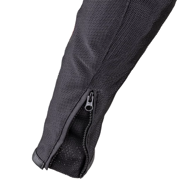 Мъжко мото яке W-TEC 2Stripe - черно-бежово-оранжев