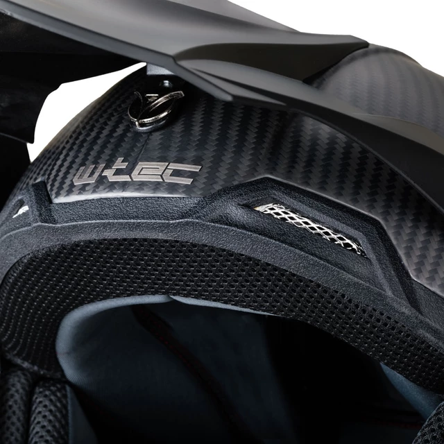 Мото каска  W-TEC Crosscomp - karbon mat