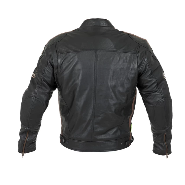 Мъжко кожено мото яке W-TEC Sheawen Black - черен