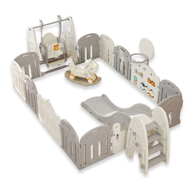 Детска пластмасова кошара с аксесоари inSPORTline Teutonino 186x236 см