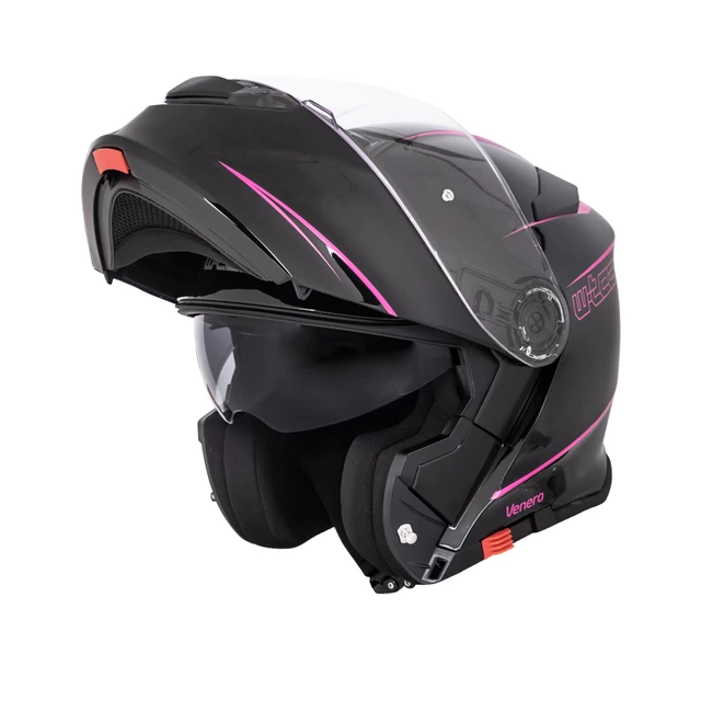 Мото каска W-TEC Venero - Glossy Black-Neon Yellow