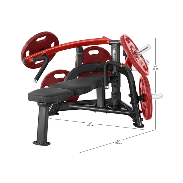 Преса за гърди Steelflex PlateLoad Line PLBP - черно и червено