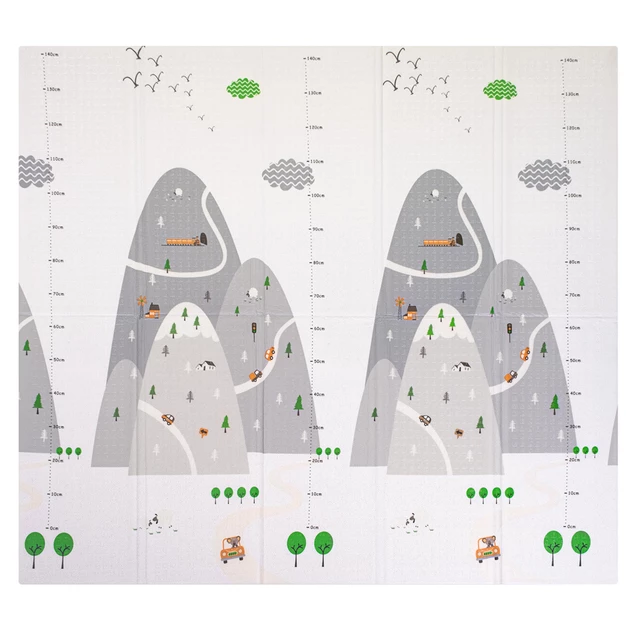 Сгъваема детска подложка inSPORTline Michlino 180x200x1,2 см - Město/Velryby