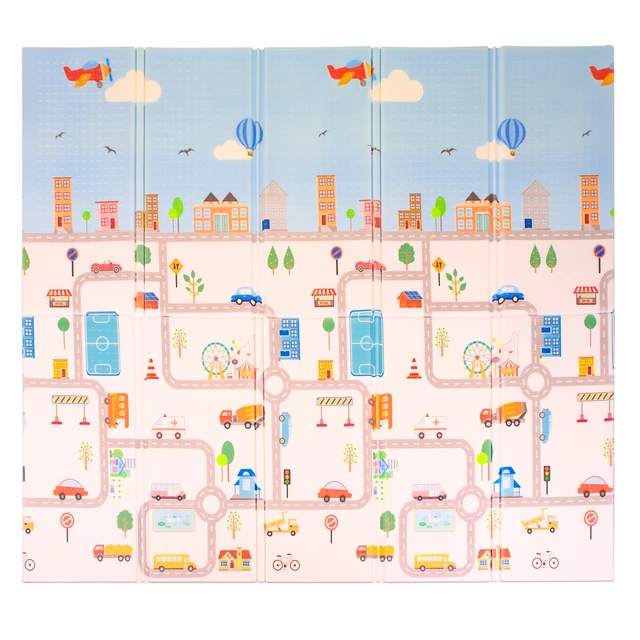 Сгъваема детска подложка inSPORTline Michlino 150x180x1,2 см - Zvířátka abc/Zvířatka louka