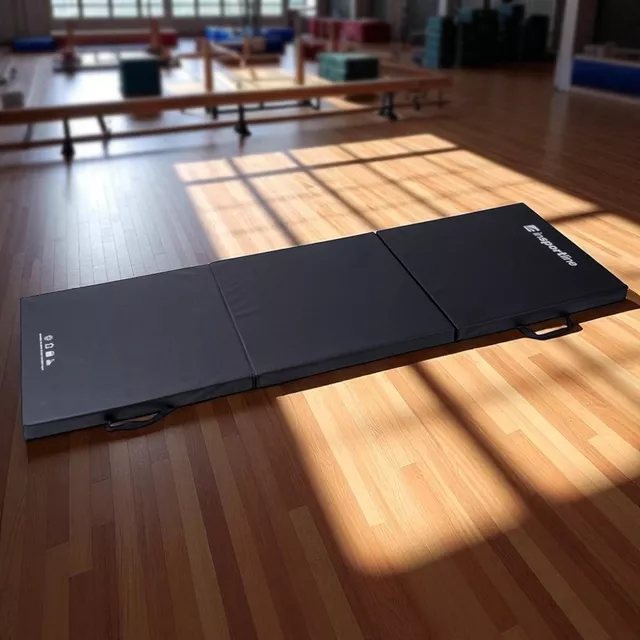 Гимнастическа постелка inSPORTline Trifold 195x90x5 cm - червен