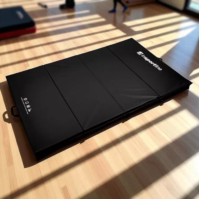 Сгъваема постелка за гимнастика inSPORTline Kvadfold 200x120x5 см - червен