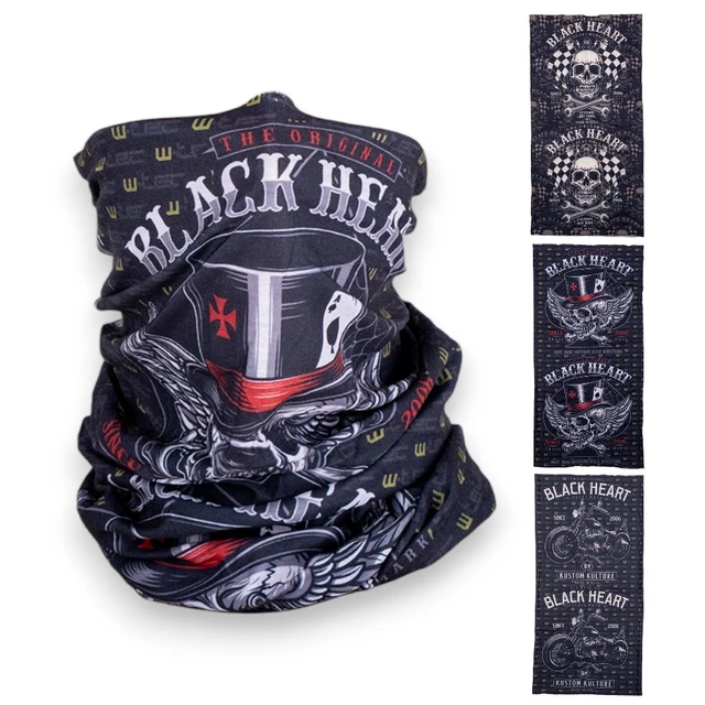 Многофункционална кърпа за врат W-TEC Black Heart Scarfest