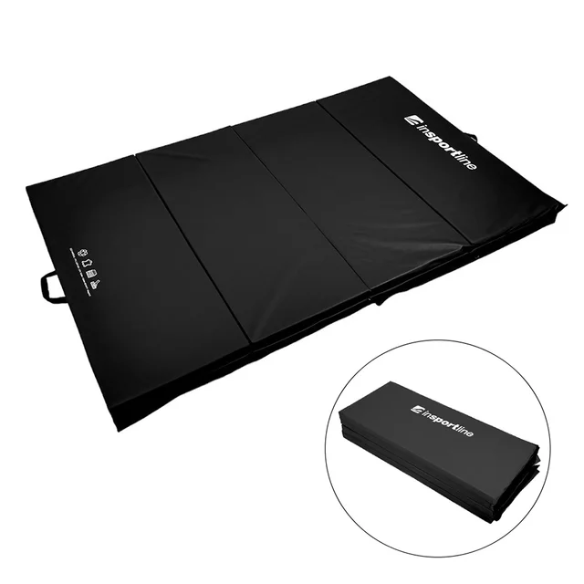 Сгъваема постелка за гимнастика inSPORTline Kvadfold 200x120x5 см - червен - черен