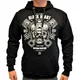 Суитшърт BLACK HEART Piston Skull - черен - черен