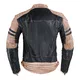 Мъжко кожено мотояке W-TEC Esbiker - черен с бежови ивици