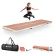Надуваема тренировъчна подложка inSPORTline Airstunt 400x100x10 см Mocha Mousse