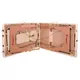 Масажна маса inSPORTline Japane 3-pieces wooden - бяло-оранж