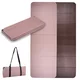 Сгъваема постелка за упражнения inSPORTline Misette 180 × 61 × 0,8 см - син-черен - bamboo beige-hnědá