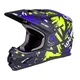 Downhill каска W-TEC Richpike - Moss Forest - Green & Blue Madness