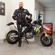 Мъжко мото яке W-TEC Aircross - черно-златисто