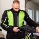 Мъжко мото яке W-TEC Aircross - черно-златисто