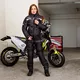 Дамски мото панталон W-TEC Propant Lady - черно-розов