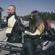 Дамски кожени мото ръкавици W-TEC Perchta - черен