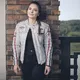 Дамско кожено мото яке W-TEC Sheawen Lady White