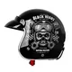 Мото каска W-TEC Kustom Black Heart - Ride Culture, матово черно