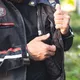 Мъжко текстилно мото яке W-TEC Jawo - черен с червена и бяла ивица