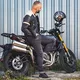 Мъжки мото дънки W-TEC Kancelor - сиво