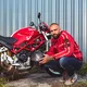 Мъжко мото яке W-TEC Patriot Червено - червен