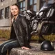 Дамски мото дънки W-TEC Bolftyna - син-черен