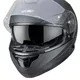 Мото каска W-TEC Yorkroad Solid - White Grey Glossy