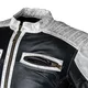 Мъжко кожено мотояке W-TEC Esbiker - черен с бежови ивици